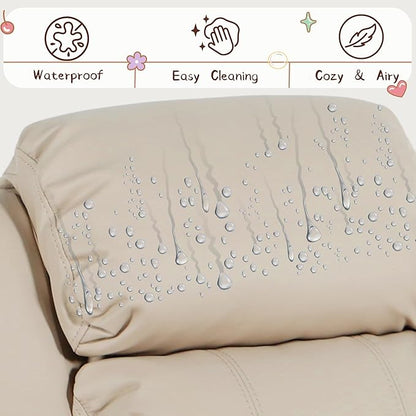 Macaron Kids Reclining Chair Recliner Dual Storage Armrest Leather Sofa Toddler Youth Children Child Ages 2-8