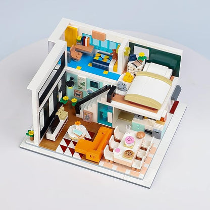 Friends Duplex Apartment Building Block Sets, Mini Modern Dream House Collectible Display Modular Home Cottage Decor Bricks Kits Birthday Gifts Ideas for Adults Teens 8-12 14+ (1167 PCS)