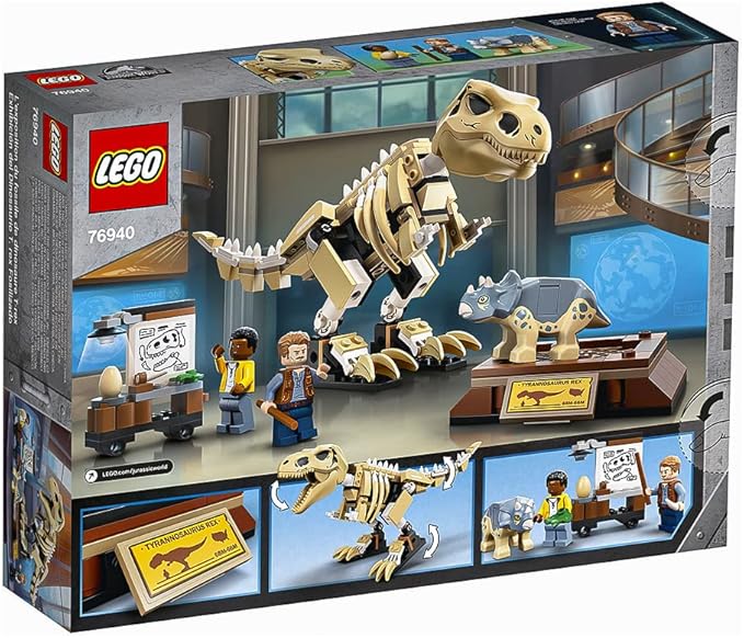LEGO Jurassic World T. rex Dinosaur Fossil Exhibition 76940 Building Kit; Cool Toy Playset for Kids; New 2021 (198 Pieces)
