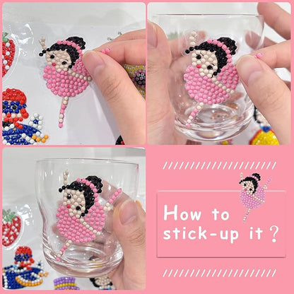 sinceroduct 84Pcs Diamond Stickers Kits for Kids, Mosaic Sticker Art Kits, DIY 5D Gem Sticker Gem Art and Craft Kits for Girls Boys Kids and Adult Beginner