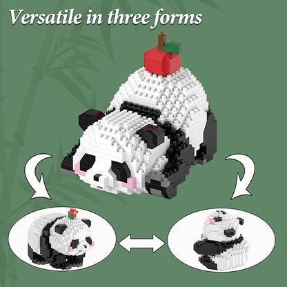 Creator 3 in 1 Animals, Mini Building Blocks Panda- 2 Pack, Party Favors- Micro Blocks Panda Toy for Kids 6+, Mini Blocks Building Sets for Adults, Birthday Gift for Boys and Girls(1626PCS)