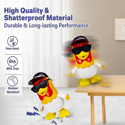 TOYMAKER La Granja de Zenon Black Hats Bartolito Chicken Baby Toys Dancing Toddlers Toys，Music Kids Interactive Early Learning Educational Toys for 1 2 3 4 Year Old Boys Girls Birthday and Christmas