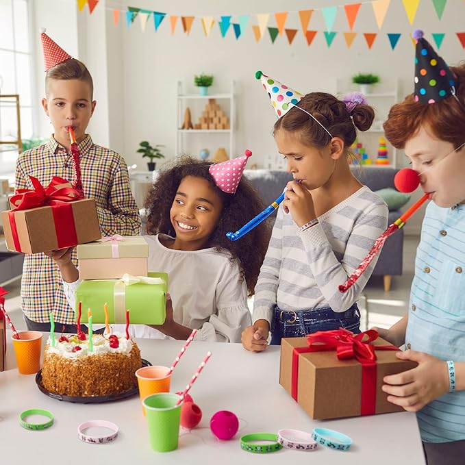 Batiyeer 36 Pcs Panda Rubber Bracelets Cute Panda Silicone Wristbands Silicone Bracelet Stretch Wrist Bands for Kids Panda Theme Birthday Party Decorations Student Rewards Gifts, 3 Colors