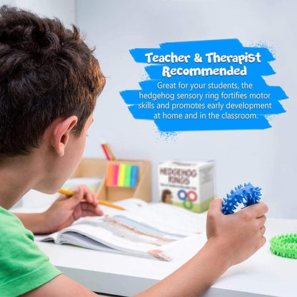 Pick A Toy Sensory Ring and Fidget Toy 3 Pack, Soft, Flexible Rubber Rings with Spikes, Engaging and Calming Sensory Toys Bracelets for Children, Youth, Adults