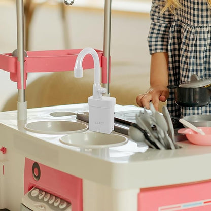 TOYANDONA 2pcs Kitchen Sink Faucet Kids Replacement for Pretend Play Sinks with Running Water Faucet Pretend Play Kitchen Toys Grey