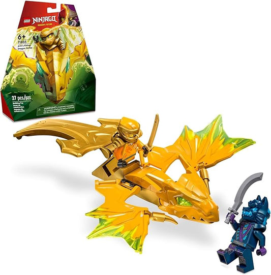 LEGO NINJAGO Arin’s Rising Dragon Strike Toy, Ninja Action Figure Playset with Arin Minifigure, Building Ninja Battle Toy Set for Kids, Gift Idea for Boys and Girls Aged 6 Years Old and Up, 71803