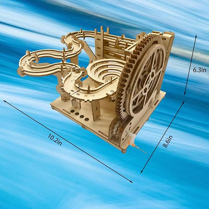 3D Wooden Puzzle Marble Run for Adults Kids - DIY Mechanical Puzzle Assembly Model Building Kit Wood Crafts for Boys and Girls Aage 14+ Years Old