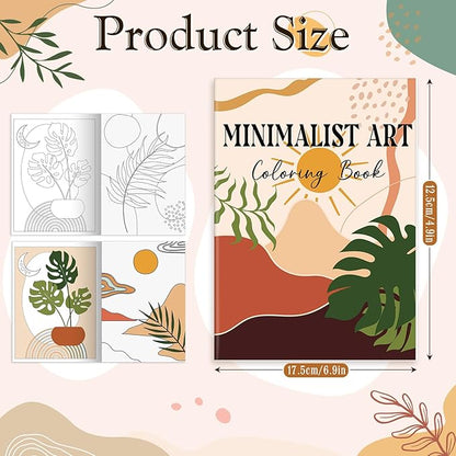 Coloring Book for Adult Coloring Book Bulk, DIY Art Coloring Book for Adult Drawing Book with Flower Words for Party Favors Goodie Bag Filler(24 Pcs,Minimalist)