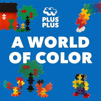 PLUS PLUS BIG - Open Play Set - 100 Piece - Basic Color Mix, Construction Building Stem Toy, Interlocking Large Puzzle Blocks for Toddlers and Preschool