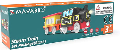 Battery Operated Locomotive Train for Wooden Tracks, Motorized Train Toys for Toddlers, Trains Accessories Compatible with Thomas, Brio, Chuggington, Melissa and Doug (Battery Not Included)