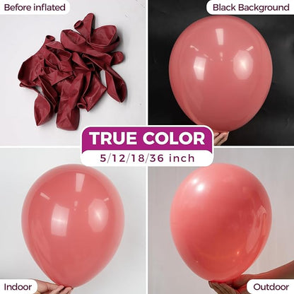 Bezente Dusty Pink Latex Party Balloons - 150 Pack 5 Inch Matte Small Blush Pink Rose Pink Helium Balloons for Birthday Wedding Anniversary Bridal Shower Gender Reveal Boho Theme Party Decoration