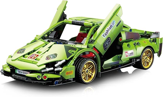 586 Piece Sports Car Model Building Kit for Kids,Teens and Adults,MOC 1:18 Racing Pull Back Car Model Building Set,STEM Educational Building Toy Car,Christmas Birthday Gift for Boy Girl Age 6+
