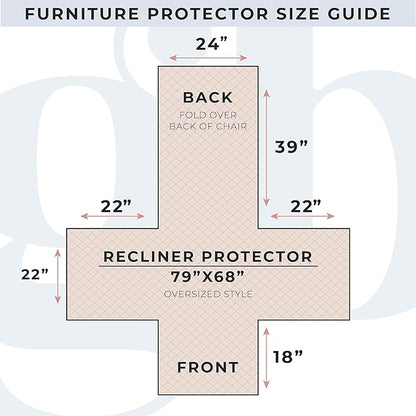Great Bay Home Reversible Recliner Chair Cover - Washable Slipcover Furniture Protector with Elastic Straps - Chair Cover for Dogs, Kids, and Pets - Quilted & Stitched Detail (Recliner, Black/Taupe)