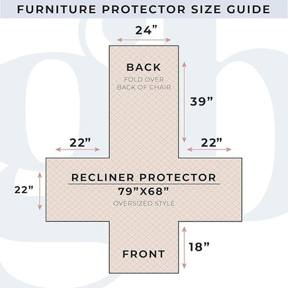 Reversible Recliner Chair Cover - Washable Slipcover Furniture Protector with Elastic Straps - Chair Cover for Dogs, Kids, and Pets - Quilted & Stitched Detail (Recliner, Dusty Rose / Taupe).