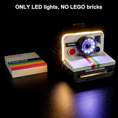 Vaodest LED Light for Lego 21345 Ideas Polaroid OneStep SX-70 Camera Set,Design and Configuration Compatible with Model 21345 (LED Light Only, Not Building Block Kit)
