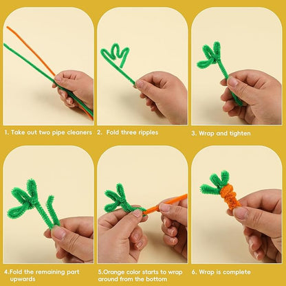 200 Pcs Pipe Cleaners Chenille Stems, Yellow Pipe Cleaners, 11.8inch Long Craft Pipe Cleaner Bulk for Flowers Making, Mother’s Day DIY Art Crafts Decorations Supplies (Yellow)