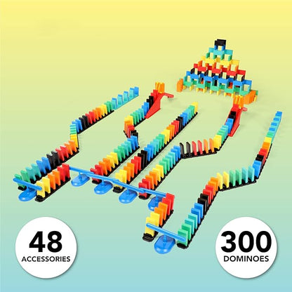 Bulk Dominoes Pro-Domino Kit | Dominoes Set, STEM STEAM Small Toys, Family Games for Kids, Kids Toys and Games, Building, Toppling, Chain Reaction Sets (Rapid Track Kit)