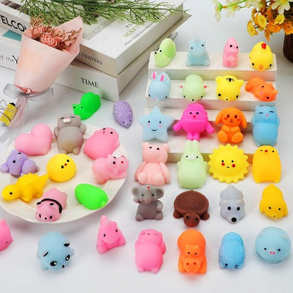 200 Pcs Mochi Squishy Toys, Kawaii Squishies Bulk Party Favors for Kids 4-8 8-12 Boys Girls Toddlers Teens, Gifts for Eastet Egg Fillers Birthday Party Classroom Prizes Goodie Bag Stuffers