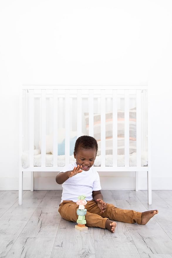 Pearhead Woodland Wooden Stacking Toy, Interactive Stackable Montessori Learning Toy, Building Game for Kids, Early Developmental Toys for Babies and Toddlers, 1+ Year, FSC Certified