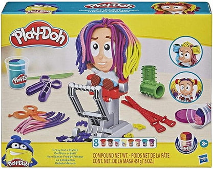 Play-Doh Crazy Cuts Stylist Set, Hair Salon Toy with Tools & 8 Tri-Color Cans, Back to School Classroom Supplies, Kids Arts & Crafts, Preschool Toys, Ages 3+