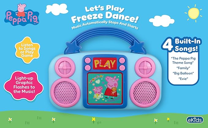 Peppa Pig Toy Music Player, Toddler Toy with Built-in Music and Lights (Peppa Pig)