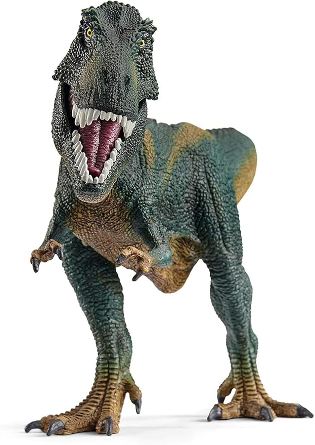 schleich DINOSAURS — Tyrannosaurus Rex, T-Rex Toy with Realistic Detail and Movable Jaw, Imagination-Inspiring Dinosaur Toys for Girls and Boys Ages 4+, Dark Green