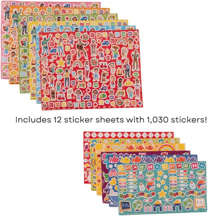 Innovative Designs Cocomelon Creative Coloring Canvas Painting and Activity Set for Kids, 1000+ pcs