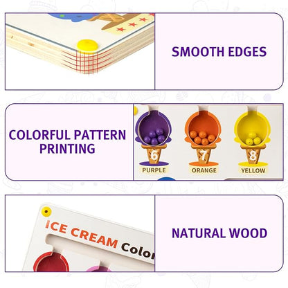 Magnetic Color and Number Maze, Wooden Color Matching Learning Counting Magnet Puzzle Board Montessori Toys, Toddler Educational Fine Motor Skills Learning Toys for Boys Girls 3+ Years Old