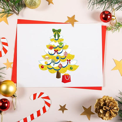 48 Pcs Christmas Tree Stickers Make A Christmas Tree Sticker Sheets for Kids Sticker Home Classroom Party Favor Art Craft School Rewards