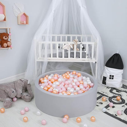 GOGOSO Baby Ball Pit Balls -100pcs Small Crush Proof Plastic Play Ball Pool Pits for Toddlers 1-3 Play Tent, Kids Birthday Party, Baby Playpen Yard, Kiddie Pool