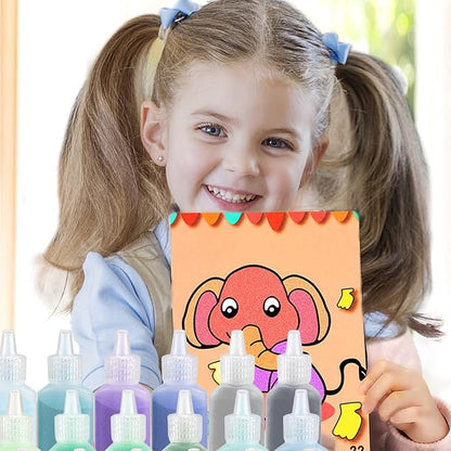 Niurewan 38 PCS Sand Art,1.25oz Colored Sand Art Bottles,Sand Arts and Crafts Kit,Scenic Sand for Kids,Painting,Crafts,DIY,Wedding Decor,Decorations