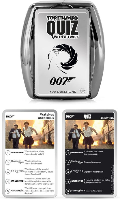 Top Trumps James Bond Movie Trivia Ggame: Quiz Games - Trivia Quiz - Kids Games - Games for Adults - Great Travel Games and Road Trip Games - Trivia Outdoor Games 2+ Players