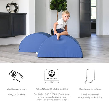 Foamnasium Toddler Step, Indoor Foam Playset, Soft Toddler and Active Kids Play Foam Step for Crawling, Climbing, Sliding and Jumping, Made in The US, Enhanced Slate