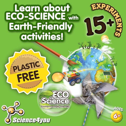 PlayMonster Science4you - Green Science - 15+ Experiments for Children to Learn About Nature - Fun, Education Activity for Kids Ages 6+