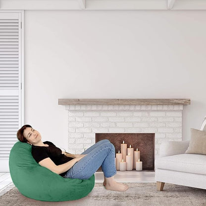 Bean Bag Stuffed Animal Storage Or Cover | No Filler | Extra Large | for Adults Or Kids | Double Stitched | Durable Zipper | Premium Microsuede