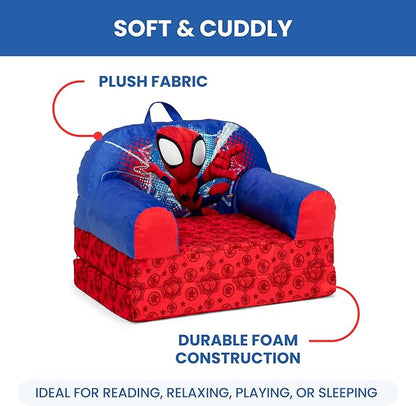 Delta Children - Spidey and His Amazing Friends Cozee Buddy Flip-Out Kids Chair, Red