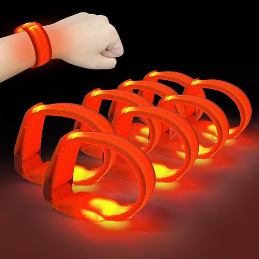 8pcs LED Light Up Bracelets Glow Flashing Wristbands Glow in The Dark Party Supplies for Wedding, Raves, Concert, Camping,Sporting Events, Party