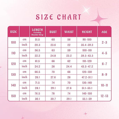 Girls Pink Costume Dress Movie Cosplay Dress Up Kids Outfits Halloween Birthday Party