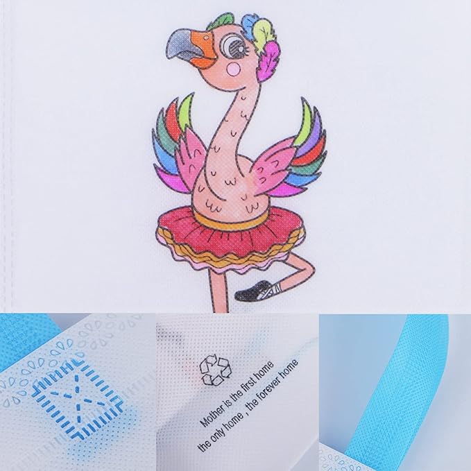 65 Pack Graffiti Goodie Bags for Kids Birthday Party Favors Art Class, Color Your Own Tote Bag,Eco Reusable Coloring Carnival Animal Art Party Goodie Bags(40 Bags +24 Color pens +1 pad)