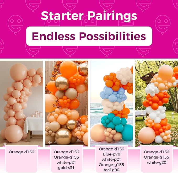 Bezente Pastel Orange Balloons 18 Inch - 30 Pack Large Thick Orange Balloons Big Round Light Orange Peach Latex Balloons for Bridal Shower Wedding Birthday Party Decorations