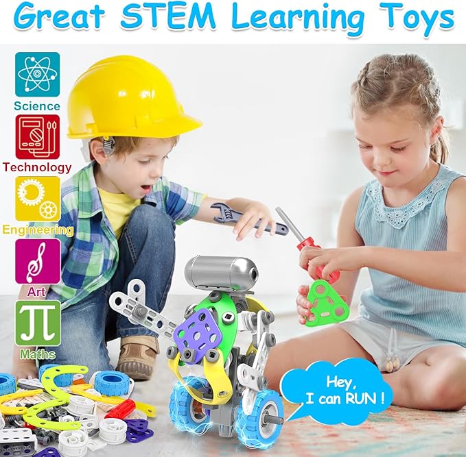 10 in 1 Electric STEM Toys for 5 6 7 8 9+ Year Old Boy Girl Birthday Gifts Educational Building Toys for Kids Ages 4-8 5-7 8-12 Stem Activities Construction Toy for Boys 6-8 8-10 Easter Idea Gift