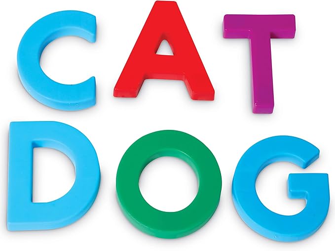 Learning Resources Jumbo Magnetic Uppercase Letters, ABCs, Early Letter Recognition, 40-Pieces, Large Magnetic Letters, Assorted Colors, Ages 3+