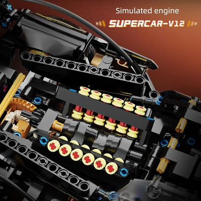 Mesiondy Sports Car Building Blocks Toys Boys or Adults Kits，1:14 MOC Building Set Raceing Car Model,Cars for Boys Age 12-16 8-14