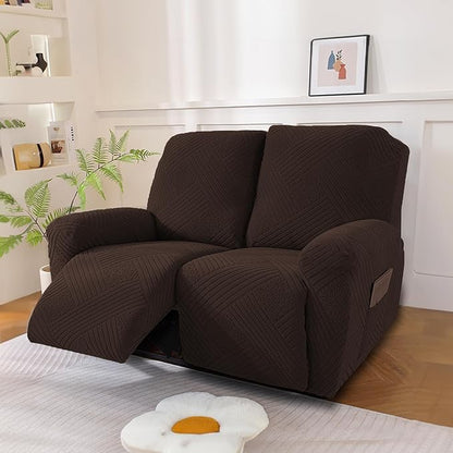 NORTHERN BROTHERS Recliner Loveseat Covers - Recliner Sofa Covers 2 Seater Loveseat Covers for Reclining Loveseat Recliner Cover, Dark Brown