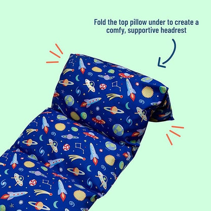Wildkin Kids Floor Lounger: Ideal for Boys and Girls, Travel-Friendly, Perfect for Sleepovers - Pillow Lounger for Kids, Requires Standard Size Pillows Not Included (Out of This World)