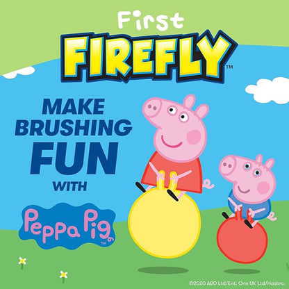 Firefly First Peppa Pig Training Kit, Light Up Toothbrush with Extra Soft Bristles and Natural Strawberry Flavor Training Toothpaste, 1.75 oz