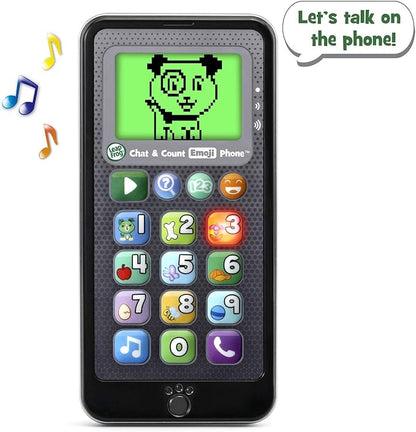 LeapFrog Chat and Count Emoji Phone, Black