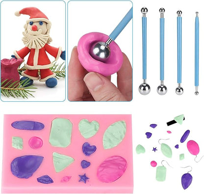CiaraQ Polymer Clay-Oven Baked Modeling Clay with Sculpting Tools, 60 Colors, 4.7 lbs