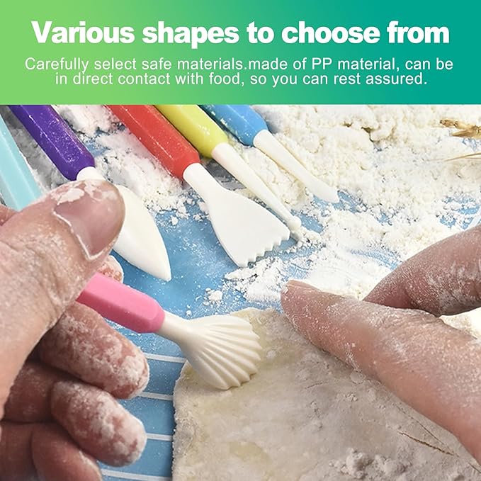 slaixiu 9 Pcs Clay Sculpting & Carving Tools Kit, Double Head Pottery & Ceramic Modeling Set for Air Dry Clay, Lippan Art Material for Kids & Adults DIY Crafts
