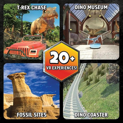 Professor Maxwell's VR Dinosaurs - Virtual Reality Kids Science Kit, Book and Interactive STEM Learning Activity Set (New Edition) - for Ages 7 and Up